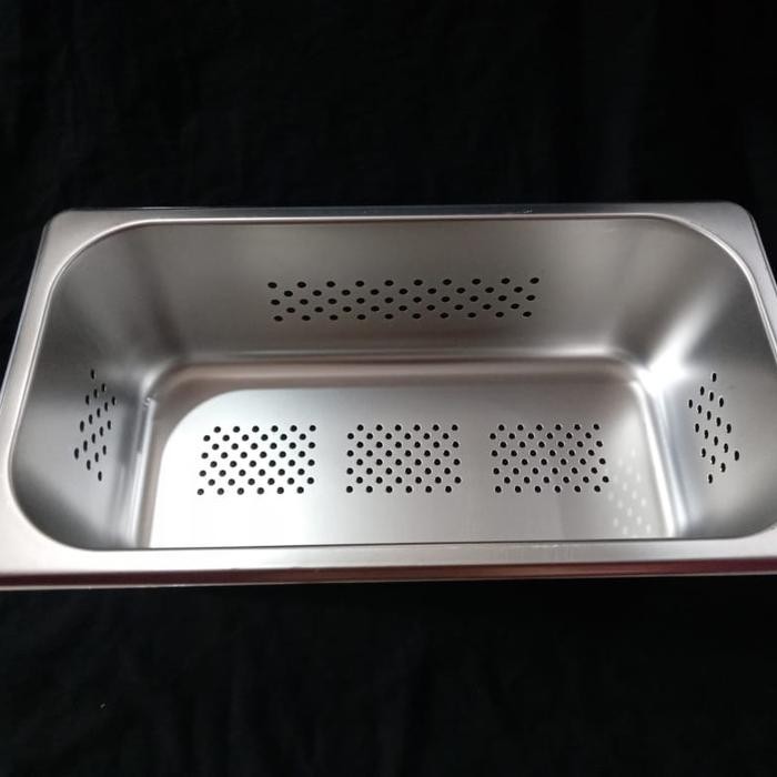 Food pan 1/3 10cm perforated chafing dish gastronom stainless steel