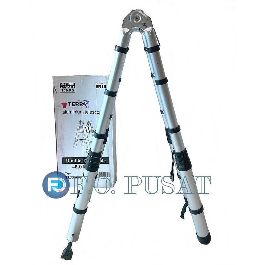 

Terlaris Tangga Teleskopik Type A Double 5 Meter 6.2 Meter 7,2 Meter Terra- Telescopic Ladder Tipe A