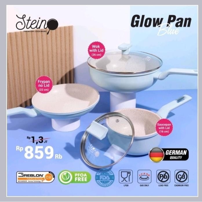Glowpan Set Stein Cookware /Panci Set Stein Gratisongkir