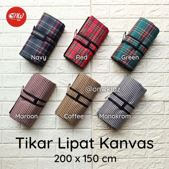 

(Expert) Tikar Lipat Karpet Piknik Motif KANVAS 200 x 150 cm Waterproof Praktis