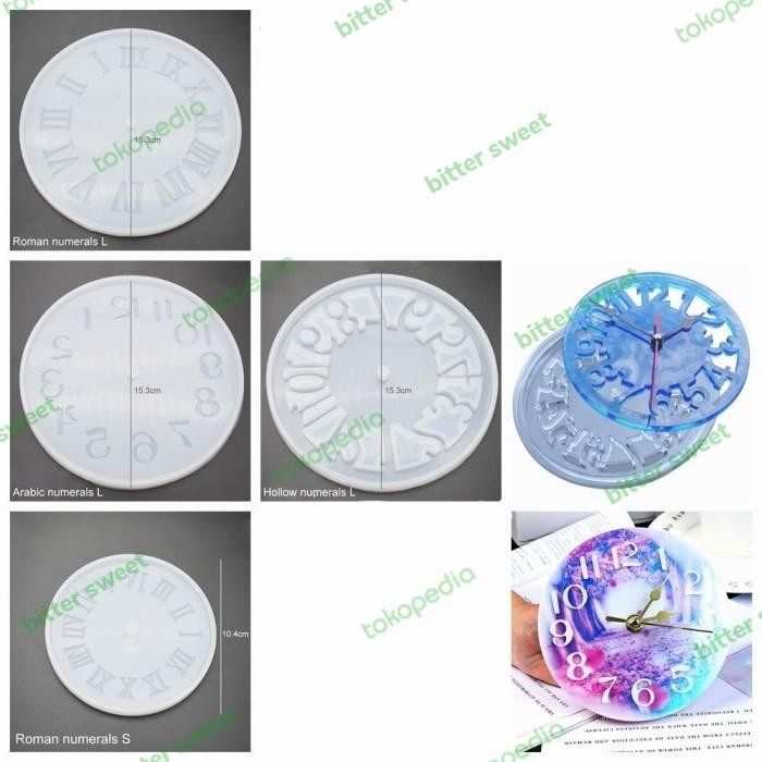 Mold / Cetakan Silikon Bentuk Jam Untuk Resin
