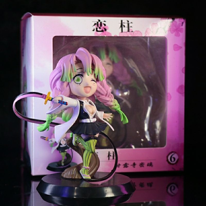 11Cm Demon Slayer Figure Kanroji Mitsuri Anime Figure Kisatsutai Stand Figurine Model Statue Doll