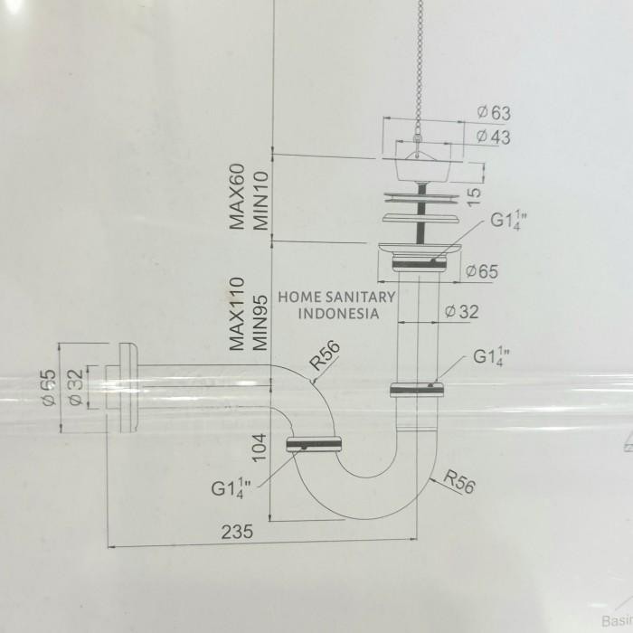 Paling Laris Sifon Leher Angsa Amstard American Standard P Trap Pembuangan Air Wastafel