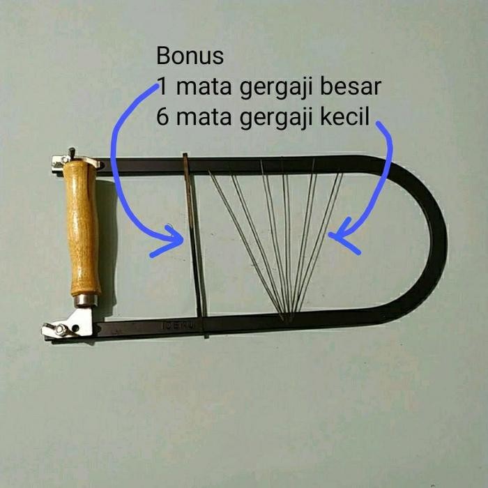 (Expert) Gergaji ukir Triplex + 6 mata Lidi Pemotong Saw U manual. harga per paket