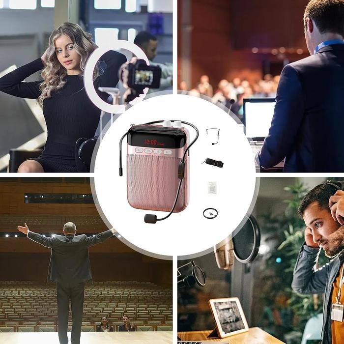 pengeras suara mini Speaker Pinggang Microphone tourguide Bluetooth Amplifier Wireless megaphone