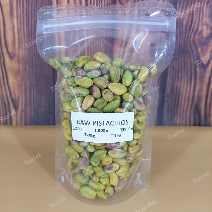 

Pistachio Kupas Mentah Tanpa Cangkang ( Raw Pistachios ) Unsalted 250G
