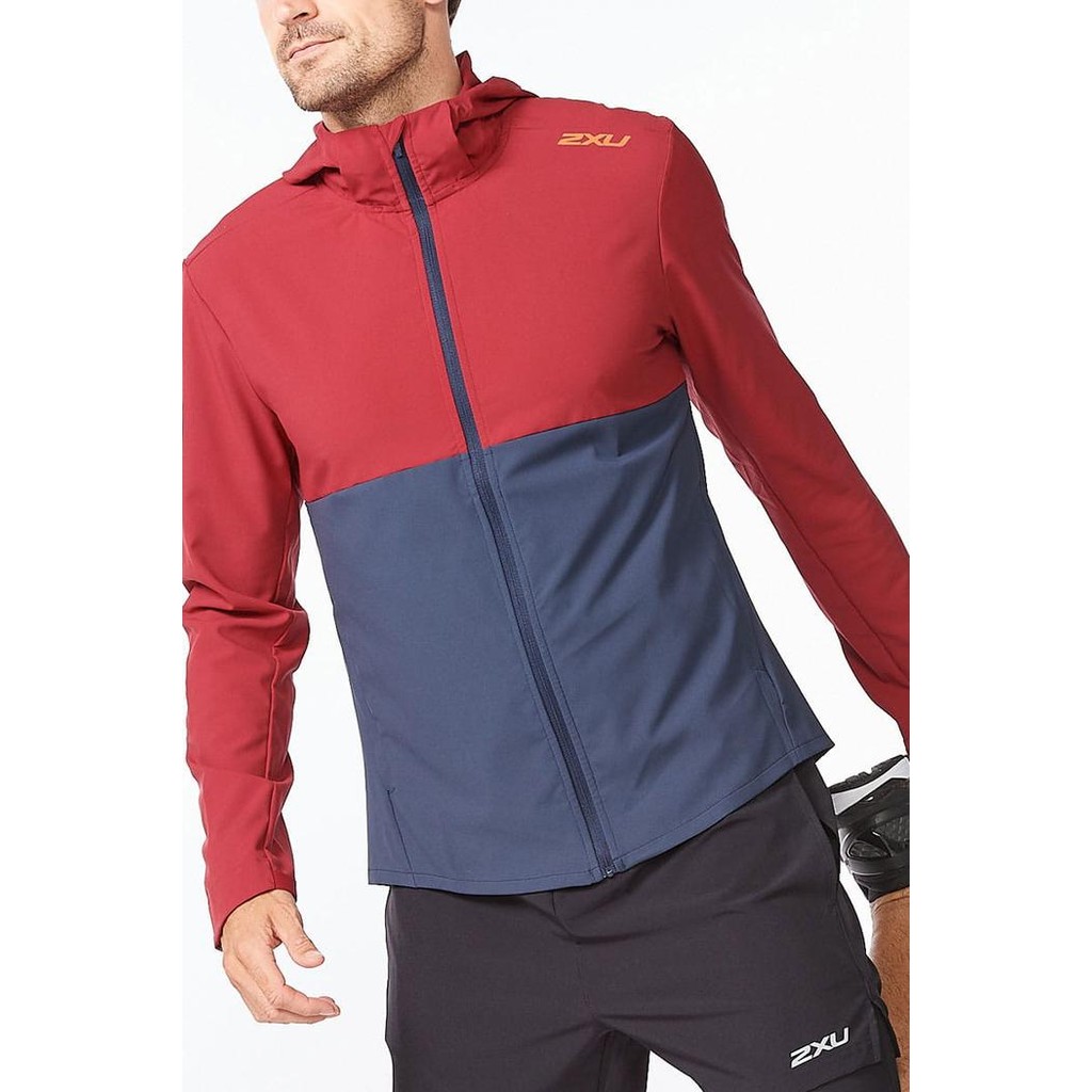 New Product Jaket Olahraga Lari Sepeda 2Xu Aero Jacket Windproof Water-Resistant Mr6537A-Rhu/Mdn