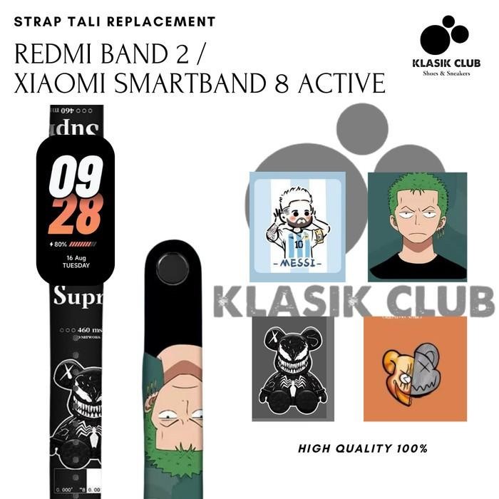 

(Expert) Strap Redmi Band 2 Motif Karakter Lucu Tali Xiaomi Smart Band 8 Active