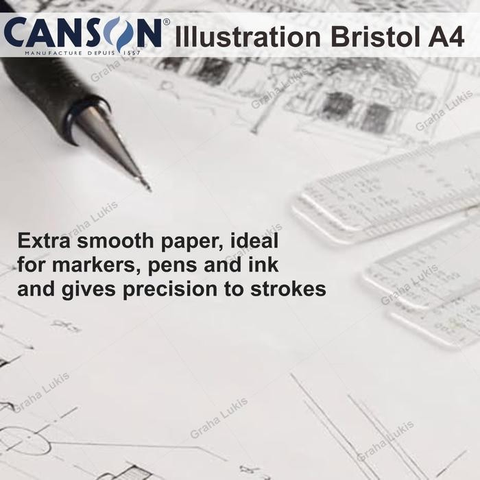

BUKU GAMBAR CANSON BRISTOL PAD A4 250 GSM KODE 884