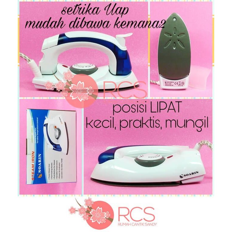 [ Soarin ] Setrika Baju Uap Soarin Strika Lipat Mini / Portable