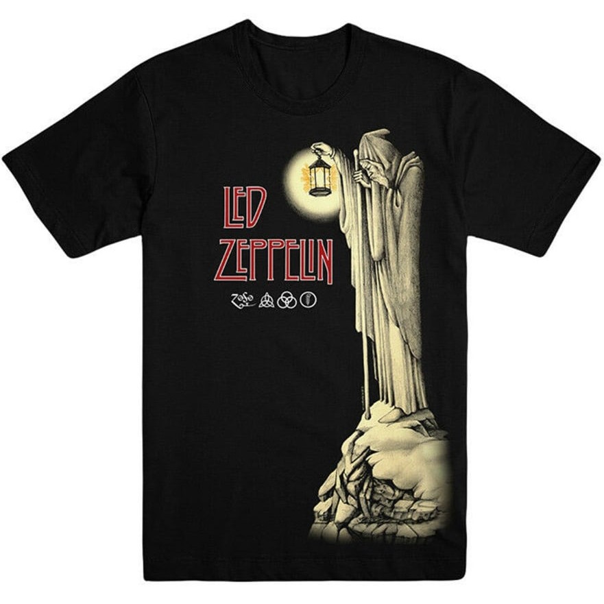 Kaos Led Zeppelin Logo Hermit Classic Fit Unisex Pria Wanita