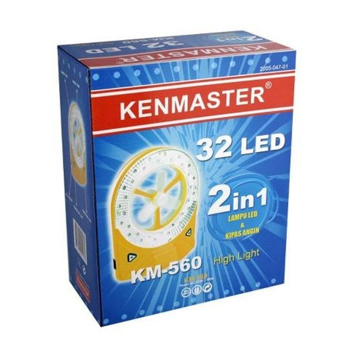 Lampu Emergency + Kipas Kenmaster Km-560 / Emergency Lamp + Kipas