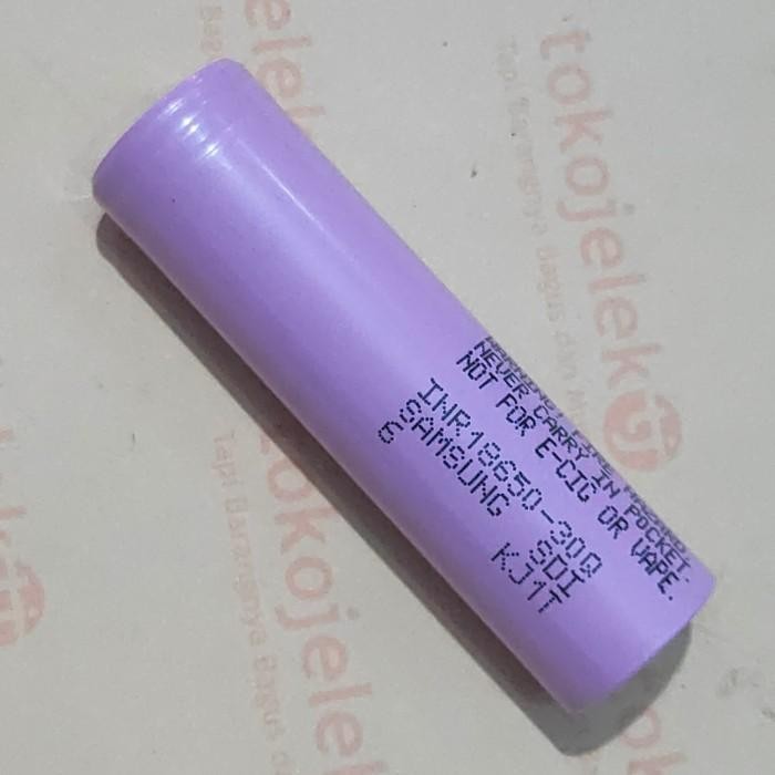 SAMSUNG INR18650 30QT 3000mAh 15A Flat Baterai Li-ion 18650