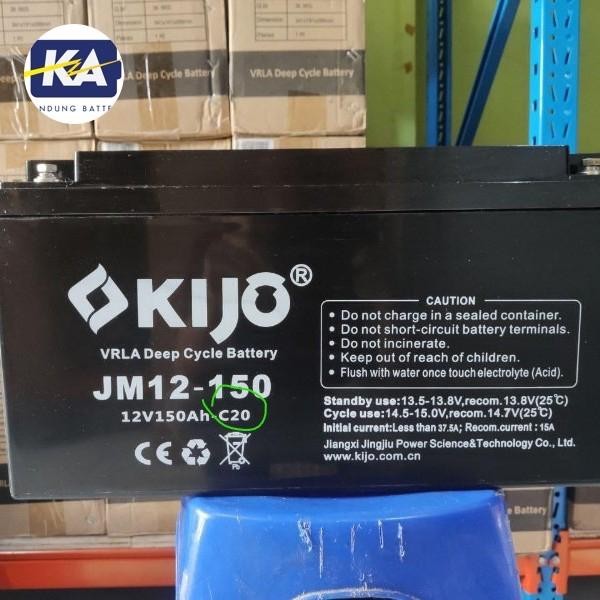 Aki kering battery baterai vrla MF kijo 12v 12 v 150ah 150 ah