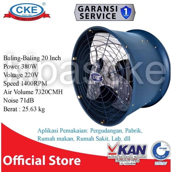 Drum Fan 20 Inch Blower Tabung Blower Gedung Eksos Drum Axial Drum Fan