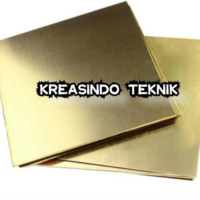PREMIUM Plat Kuningan 1.2mm uk 10cm x 10cm