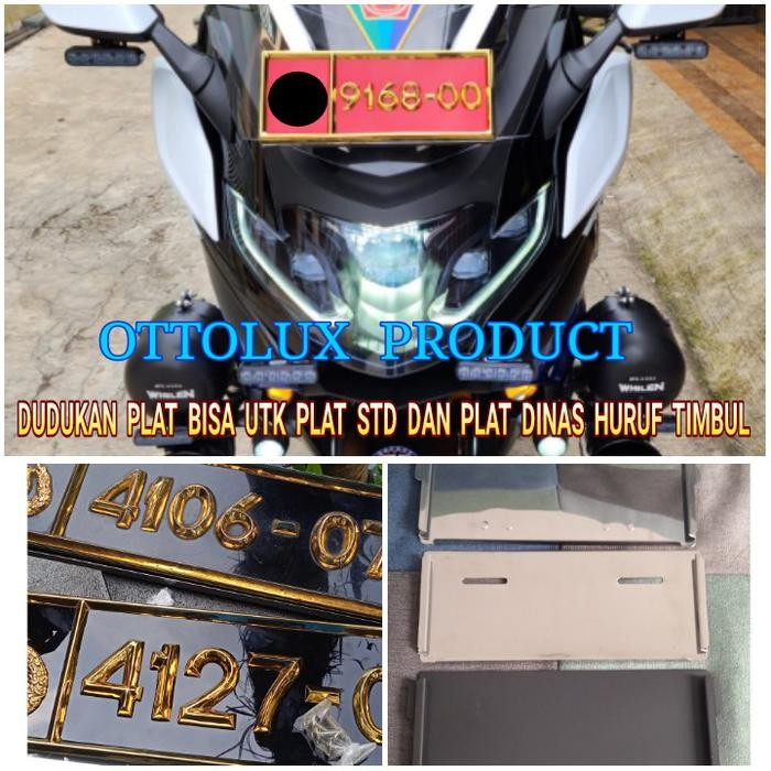 PREMIUM dudukan plat nomor mtr tni polri plat kuningan timbul bisa plat samsat