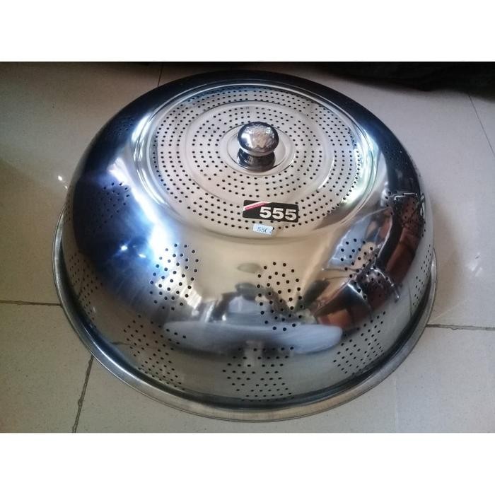 PREMIUM Tudung Saji Tutup Makanan D 55cm Stainless Steel 555 - Only Gojek Grab