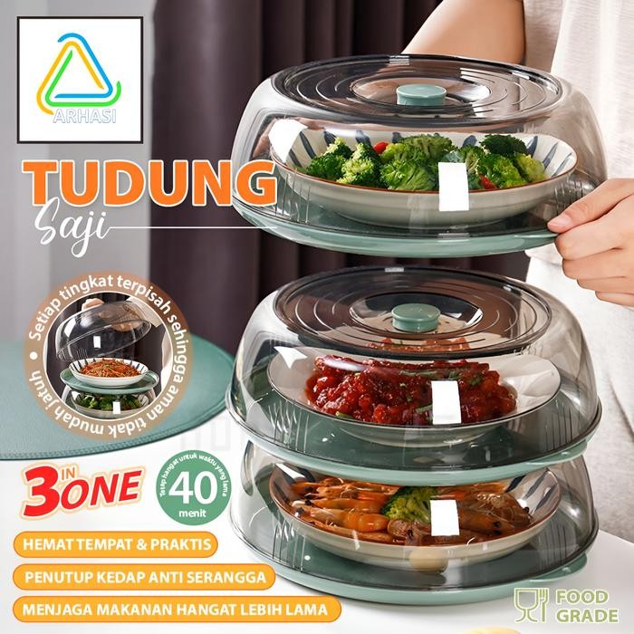 PREMIUM Tudung Saji Susun Premium Rak Makanan Tempat Makanan Wadah Susun