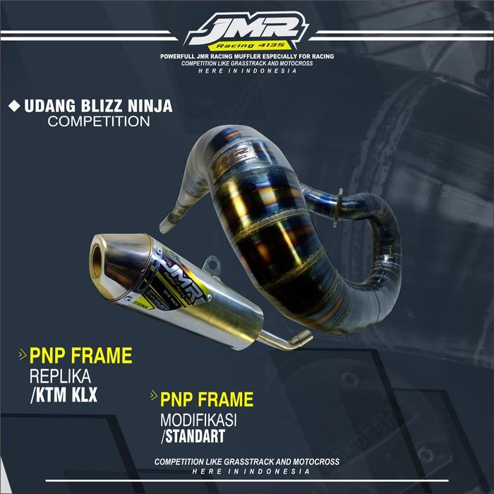 PREMIUM Knalpot ninja udang trail jmr racing 4135 bliz model ktm stainless