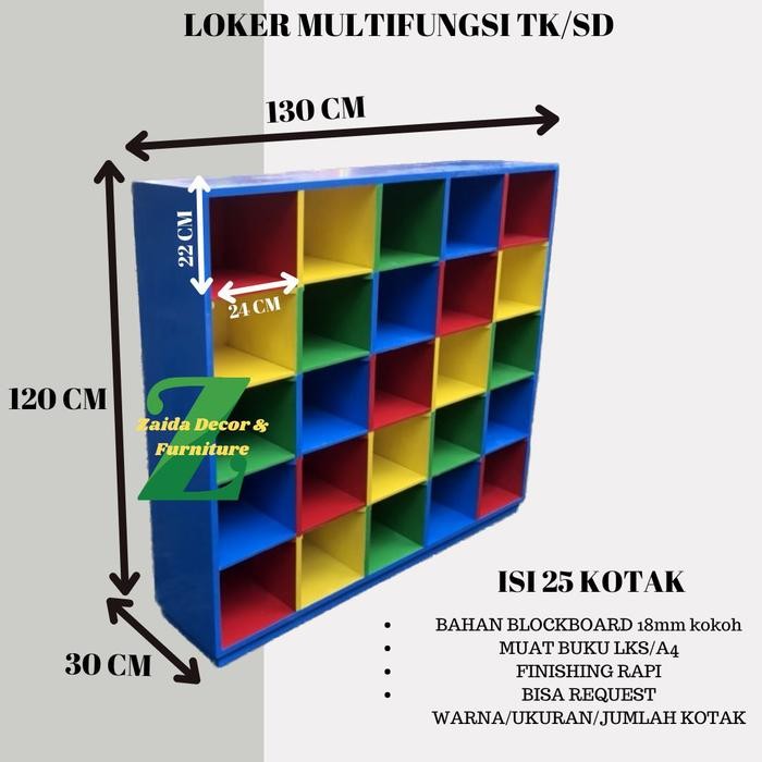 PREMIUM Loker anak TK Loker lemari penyimpanan buku anak anak kids storage rak