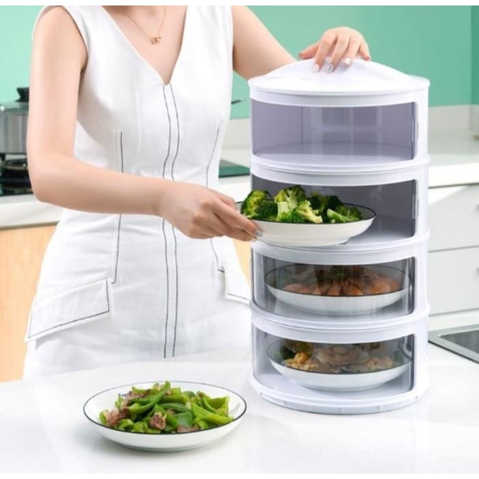 PREMIUM TUDUNG SAJI SAGA MODERN SUSUN 4 TINGKAT - PENUTUP MAKANAN MODERN