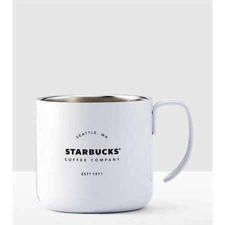 TERLARIS Starbucks Mug Stainless Steel White