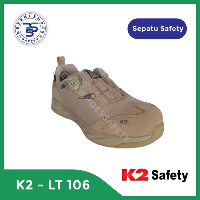 Safety Shoes K2 Lt-106 Boa Cream - Sepatu Safety K2 Lt-106 Boa Cream