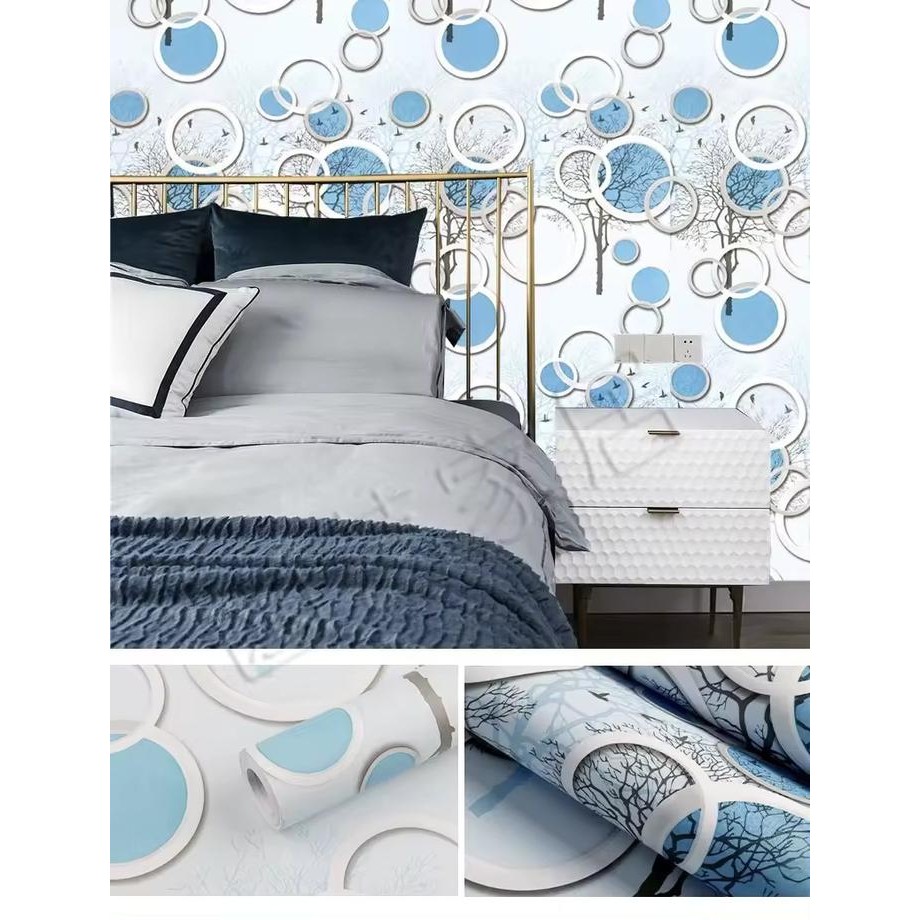 Paket Hemat 5 Roll Wallpaper Dinding Stiker Dinding Motif Pohon / Akar