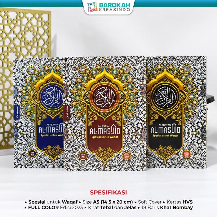 

(Beli 2 Gratis 1) Al Quran Al Masjid A5 Tanpa Terjemah Cocok Untuk Waqaf Bombay 18 Baris Kertas Hvs