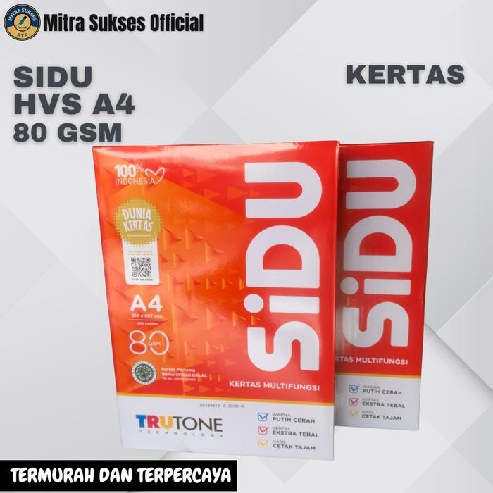 

Kertas Hvs A4 Sinar Dunia / Sidu 80 Gr [1 Rim] Putih Paper Stationery