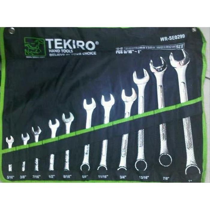 Limited Tekiro Kunci Ring Pas Set 11 Pcs Ukuran 5/16" Sampai 1" Inchi