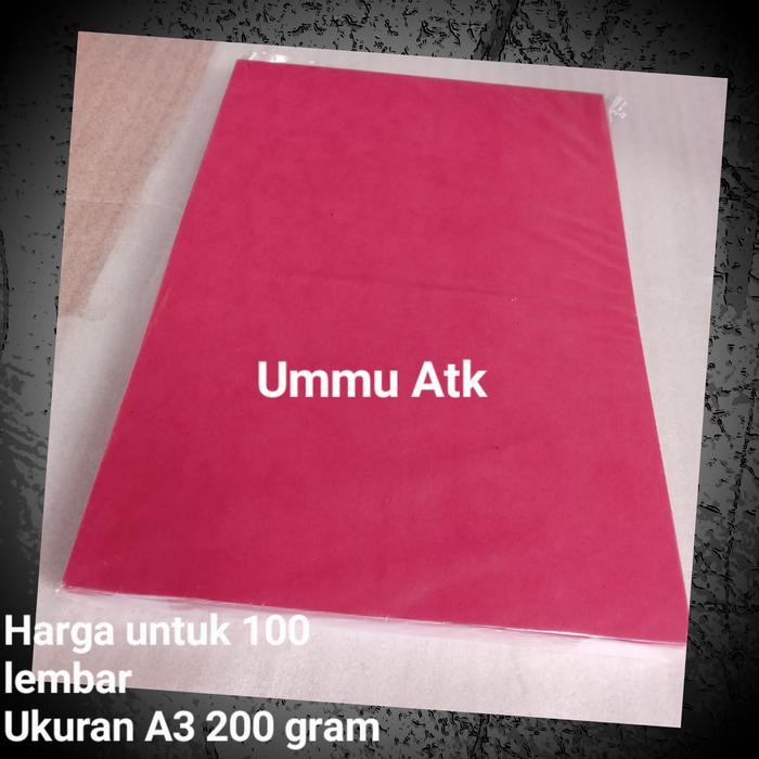 

Kertas cover jilid bufalo A3 200 gram warna red
