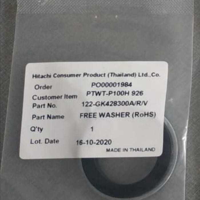 Paket Seal Tabung Hitachi Wtp-100 Wtp-150