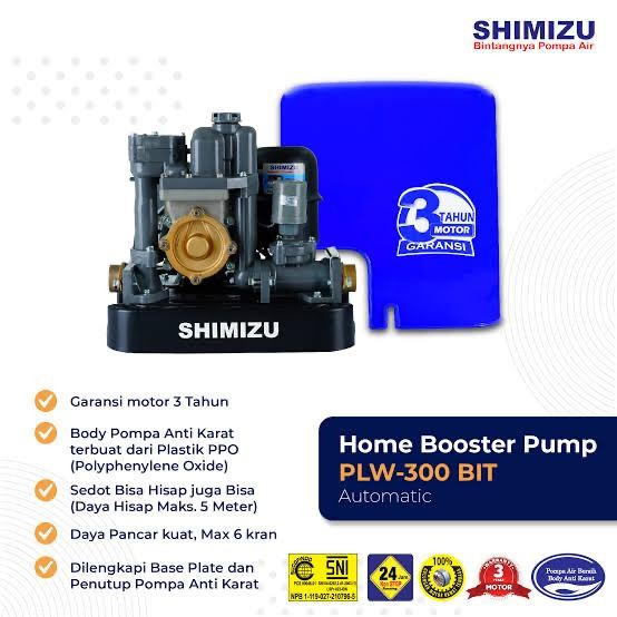 Pompa Air Shimizu Plw 300 Bit Shimizu Home Booster Pump Plw 300 Bit