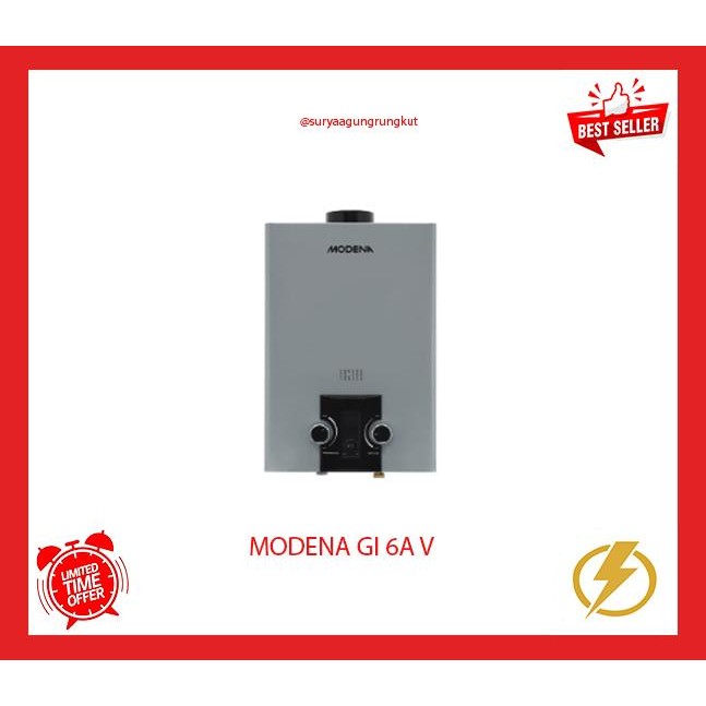 Gas Water Heater Modena 6 Liter - Gi 6A V