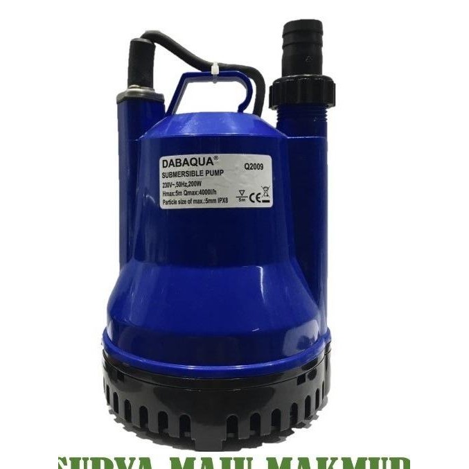 Dabaqua Q2009 Pompa Air Celup Kolam Kuras Tandon Q 2009 200 Watt