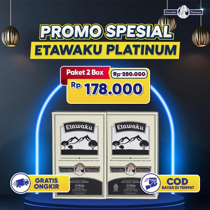 

Susu Kambing Etawaku Platinum 2 Box 100% Original [Bpom] Bubuk Minuman Serbuk Dairy Milk Gula Rendah