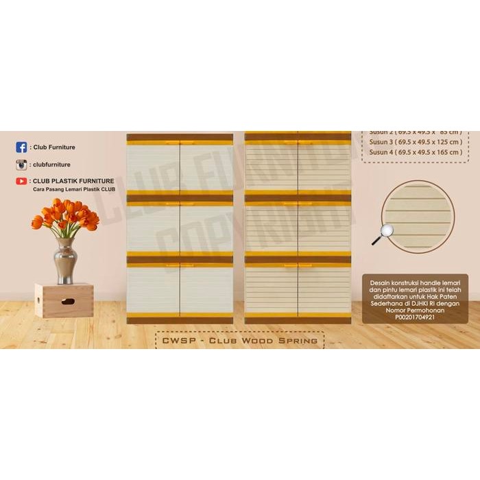 Lemari Plastik Club Susun 3/ Club Jumbo / Lemari Pakaian