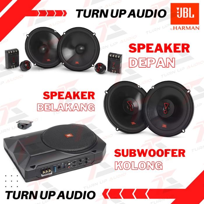PAKET AUDIO MOBIL JBL BY HARMAN CARDON FULL SET SUB KOLONG
