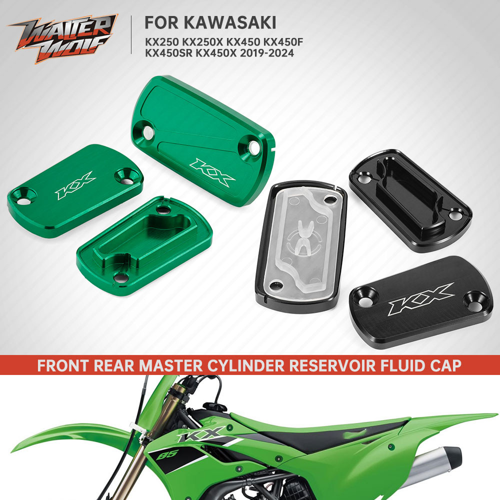 KX250X KX450X Front Rear Fluid Reservoir Cap Cover For Kawasaki KX250 KX450 KX450F KX450SR KX 250 45