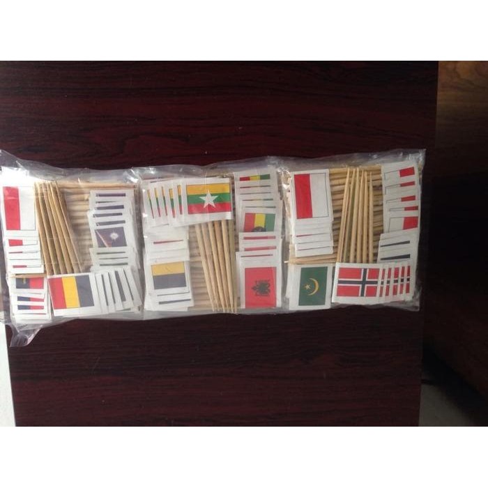 

Terlaris Tusuk Gigi Bendera motif bendera negara2 dunia SALE