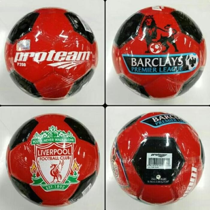 BOLA SEPAK KAKI SIZE 4 PROTEAM ORIGINAL GAMBAR LOGO CLUB BOLA