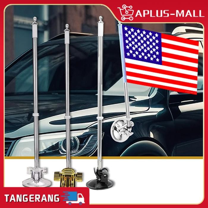 

Terlaris 45cm Flag Pole Suction Cup Flagpole Holder Bracket Kualitas Tinggi Tongkat Bendera Mobil