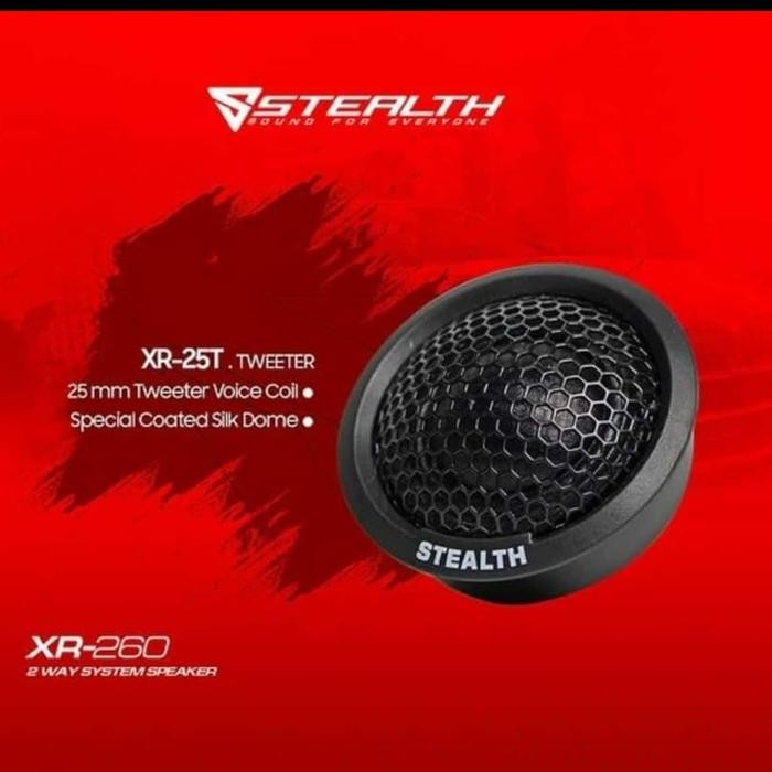 Promo Speaker Split / Component Stealth 2 Way Xr 260 Xr-260 Original