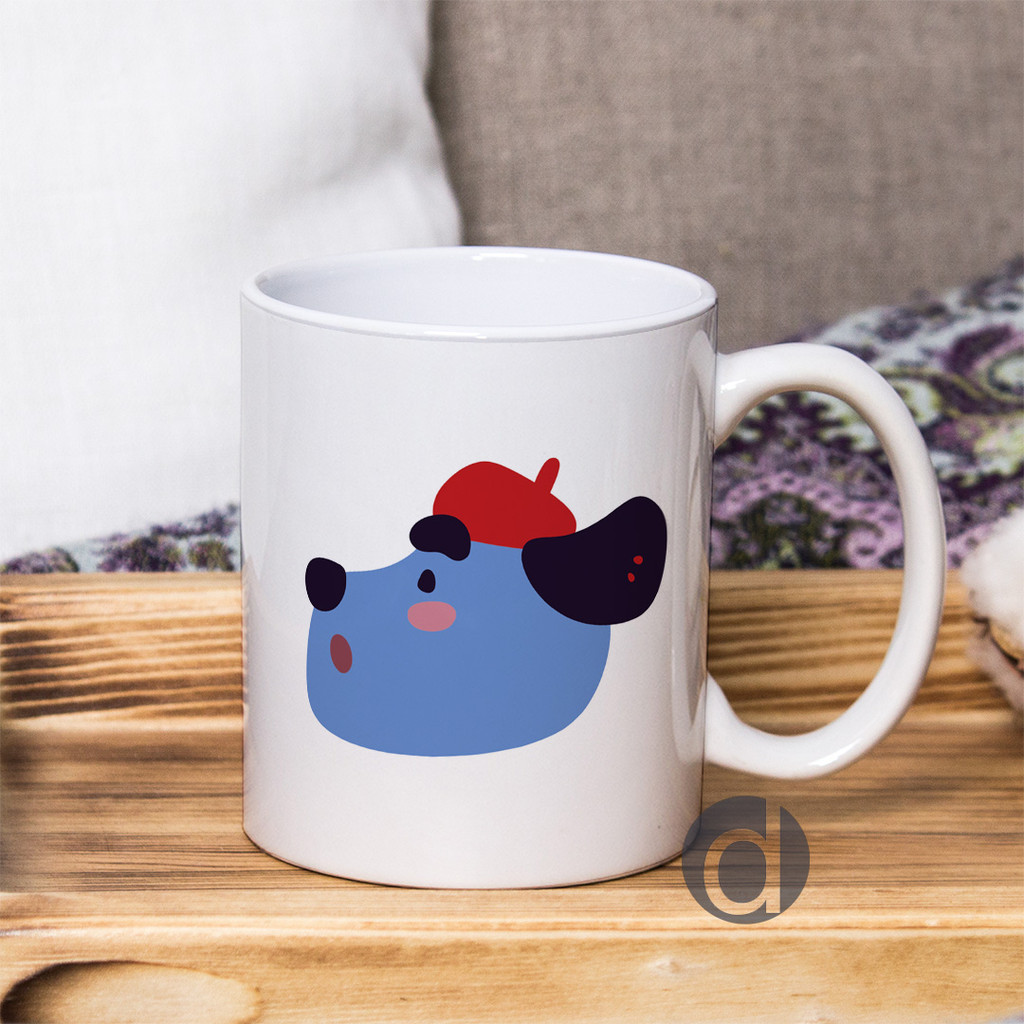 Mug Karakter Gambar Dog Hewan Lucu V8