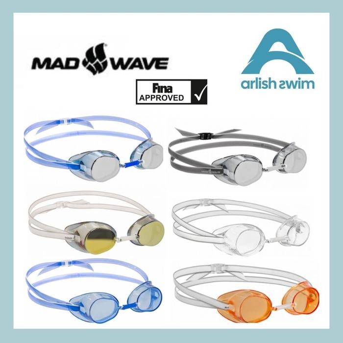 Terbatas Kacamata Renang Madwave Sw Mirror Sweedish Googles Original Real Pic