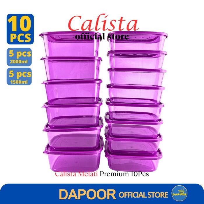 Harga Spesial [Ukuran Besar] Calista Melati Set Isi 10 Pcs Toples Calista Ukuran Besar Wadah