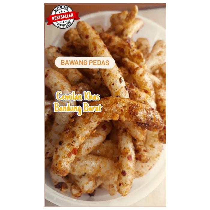 

SIAPKIRIM Kerupuk Gurilem Asli Khas Cililin Bandung Barat Cemilan Bawang Kacang Pedas Makanan