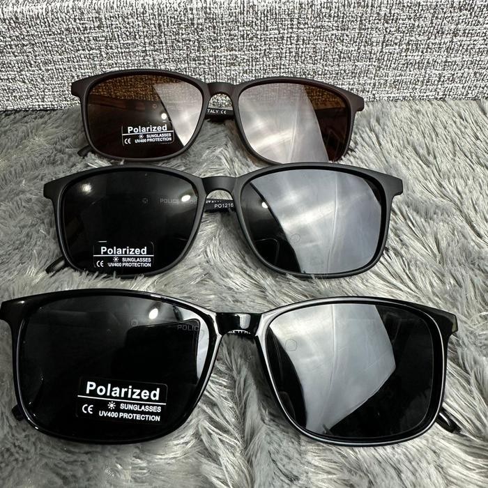 Bagus Kacamata Sunglasses Pria Sporty Model Police Terbaru Dengan Lensa Polarized & Frame Plastik -